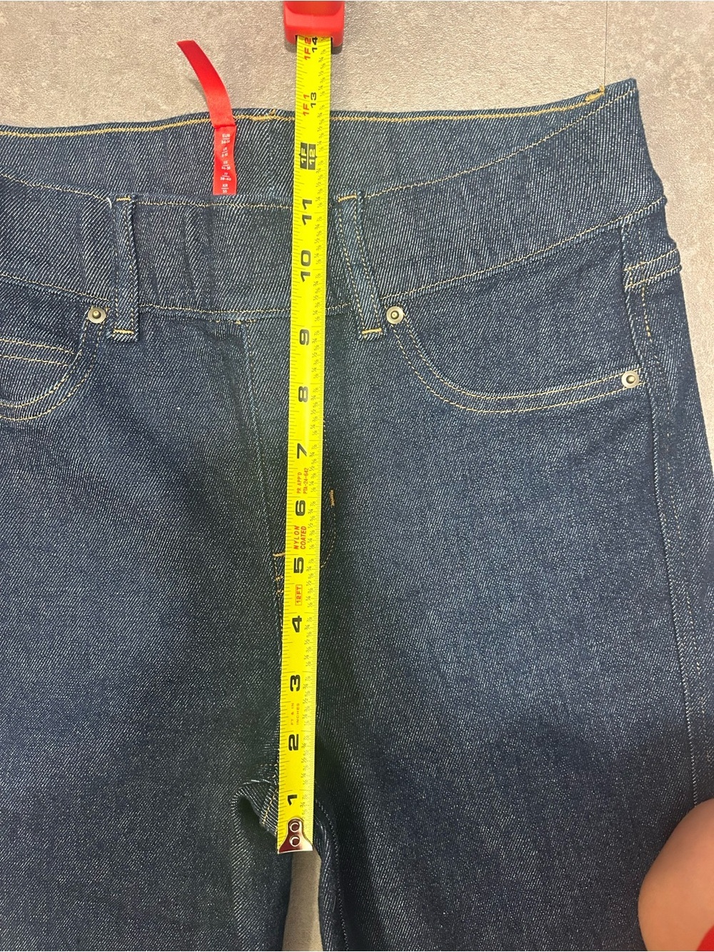 SPANX Crop Flare Jeans | Size Small | Dark Wash Denim | Pull-On Shaping Jeans - Picture 7 of 8